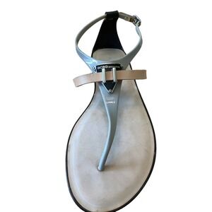 BCBGeneration “Calantha” GRAY/BEIGE T-STRAP JELLY SANDALS 10B NWOB